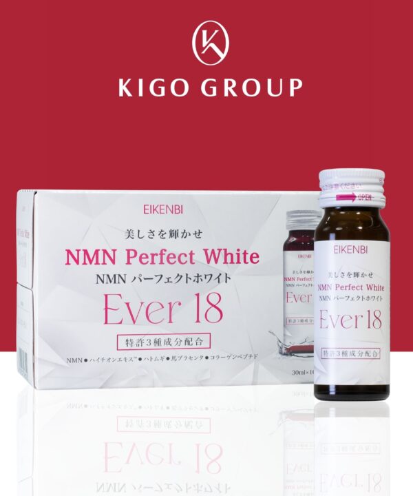 Nước Uống NMN Siêu Kích Trắng - NMN Perfect White Ever 18 [Hộp 10 chai x 30ml]