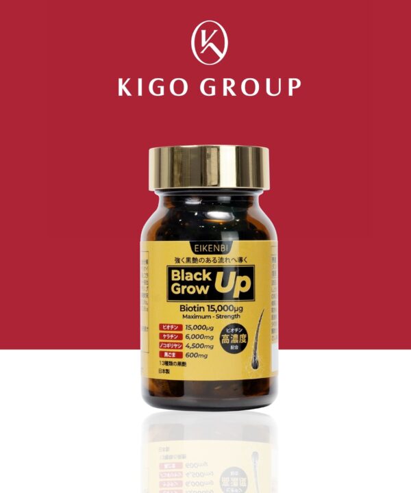 Viên Uống Mọc Tóc & Đen Tóc Black Grow Up Maximum Biotin 15,000µg (Hộp 60 viên)