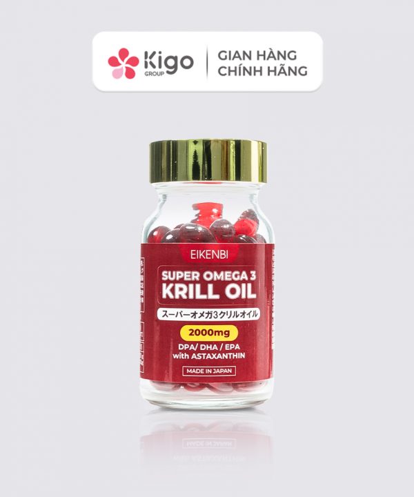 Viên Uống Dầu Nhuyễn Thể Siêu Omega - 3 Krill Oil Eikenbi [Hộp 60 viên]
